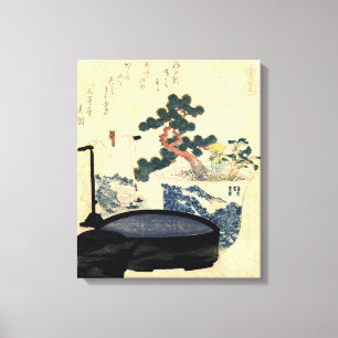 盆 栽, 北 斎 Bonsai, Hokusai, Ukiyo-e Leinwanddruck