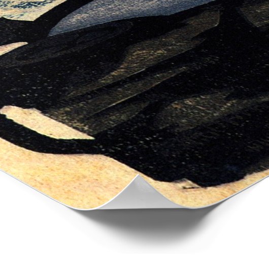 盆 栽, 北 斎 Bonsai, Hokusai, Ukiyo-e Poster (Ecke)