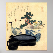 盆 栽, 北 斎 Bonsai, Hokusai, Ukiyo-e Poster (Vorne)
