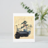 盆 栽, 北 斎 Bonsai, Hokusai, Ukiyo-e Postkarte (Stehend Vorderseite)