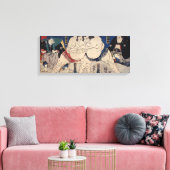 相 撲, 国 Sumo Wrestling, Kuniyoshi, Ukiyo-e Leinwanddruck (Insitu (Wohnzimmer))