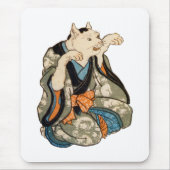 着 物 猫, 芳 Kimono Cat, Yoshifuji, Ukiyoeの Mousepad (Vorne)