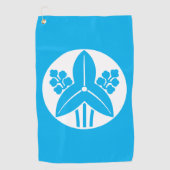 石持ち地抜き立ち沢瀉 ゴルフタオル GOLFHANDTUCH (Vorderseite)