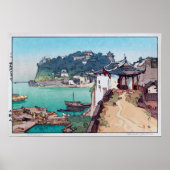 石 鐘 山, Shak Chung Shan, Hiroshi Yoshida, Woodcut Poster (Vorne)