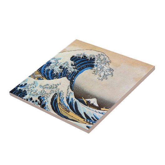 神奈川沖浪裏, 北斎 große Welle, Hokusai, Ukiyo-e Fliese (Seite)