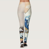 神奈川沖浪裏, 北斎 große Welle, Hokusai, Ukiyo-e Leggings (Rückseite)
