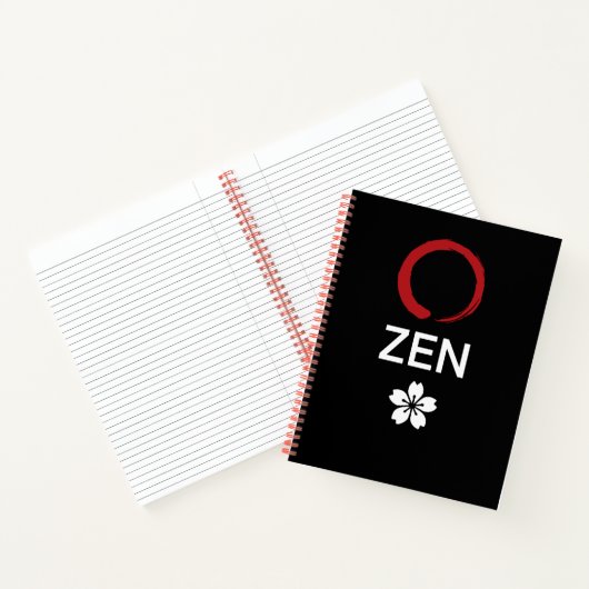 禅 Zen – Enso Sakura Minimalist Notebook Notizblock (Innenseite)