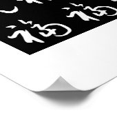 福(FR) Good-Fortune & Sessings/chinesisches Geschen Poster (Ecke)