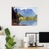 穂 高 岳, Hotaka, Hiroshi Yoshida, Woodcut Poster (Heimbüro)