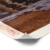 穂 高 岳, Hotaka, Hiroshi Yoshida, Woodcut Poster (Ecke)