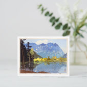 穂 高 岳, Hotaka, Hiroshi Yoshida, Woodcut Postkarte (Stehend Vorderseite)