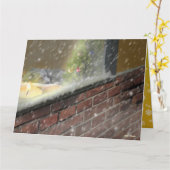 窓辺のキャンドル・眠る犬 (2) クリスマスカード KARTE (Gelbe Blume)