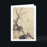 竹に鳥, 其一 Vogel und Bambus, Kiitsu, Japan-Kunst Karte<br><div class="desc">Kiitsu Suzuki (1796-1858) war ein japanischer Künstler des letzten Teils von Edo-Ära. In den Schülern von Hoitsu Sakai von Edo-rinpa, ist es der bekannteste virtuelle Nachfolger. Verbindliche Kultiviertheit und intellektuelle der Decorativeness, die für die modernen Zeiten allgemein ist, stehen heraus und werden gesetzt, wenn es der Pionierillustrator der modernen japanischen...</div>