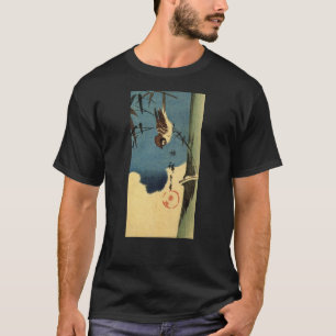 竹 に 雀, 広 Bamboo und Sparrow, Hiroshige, Ukiyo-e T-Shirt