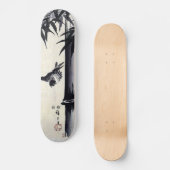 竹 に 雀, 歌 川 重 Bamboo & Sparrow, Hiroshige, Sumi-e Skateboard (Vorderseite)