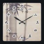 竹, 其 一 Bamboo, Kiitsu, Japan Art Art Quadratische Wanduhr<br><div class="desc">鈴 其 Kiitsu Suzuki Kiitsu Suzuki (1796-1858) war ein japanischer Künstler des letzten Teils der Ära Edo. In Schülern von Hoitsu Sakai von Edo-rinpa ist es der bekannteste virtuelle Nachfolger. Urbane Raffinesse und intellektuelle Dekorativität, die den modernen Zeiten gemein sind, heben sich ab und werden platziert, wenn sie der Pionier...</div>