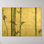 竹 図, 光 琳 Bamboo, Ogata Kōrin, Sumi-e Poster (Vorne)