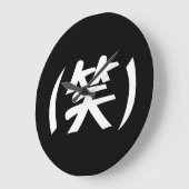 (笑) LOL Japanese Slang Große Wanduhr (Winkel)