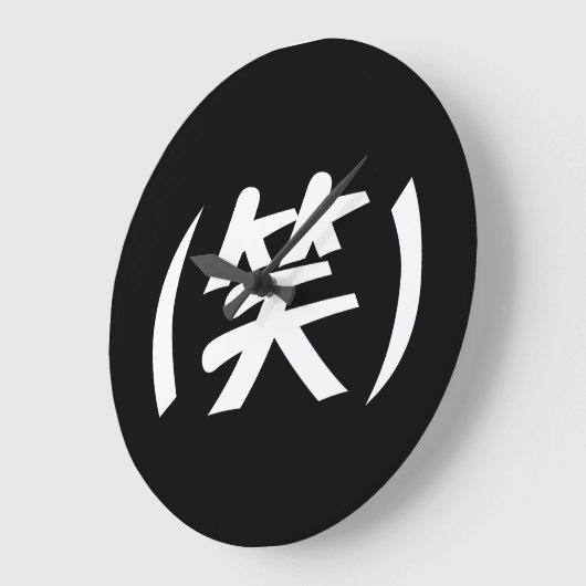 (笑) LOL Japanese Slang Große Wanduhr (Winkel)