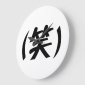 (笑) LOL Japanese Slang Große Wanduhr (Winkel)