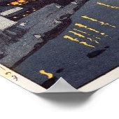 筑 後 川 夕 べ, Abend im Fluss Chikugo, Hiroshi Yoshida Poster (Ecke)