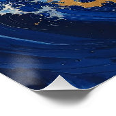 紅の波 – Crimson Wave Poster (Ecke)