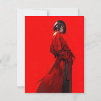 紅/RED Invitation Card | 東京娘 GenerativeAI  Einladung