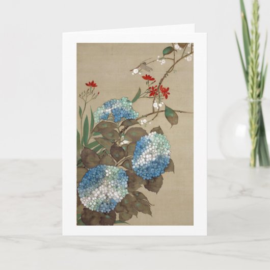 紫陽花, 抱一 Hydrangea, Hōitsu Karte (Vorderseite)