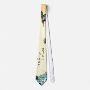 紫 陽 に ワ ミ 花, セ Hydrangea und Kingfisher, Hiroshige Krawatte