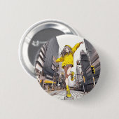 缶バッジ Happy! Yellow JK badge｜寿司娘 GenerativeAI Button (Vorne & Hinten)