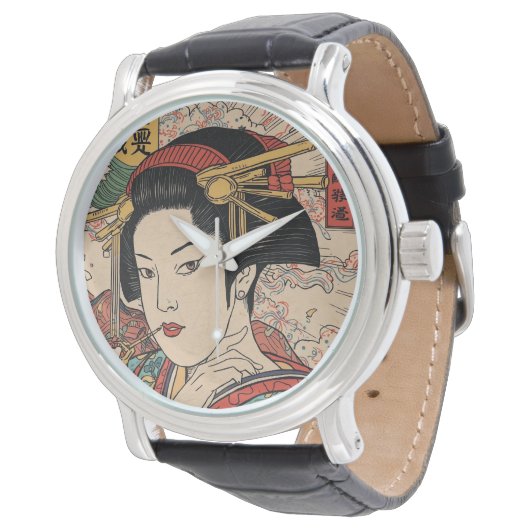 美人画・アバンギャルド江戸絵巻 ARMBANDUHR (Schrägansicht)