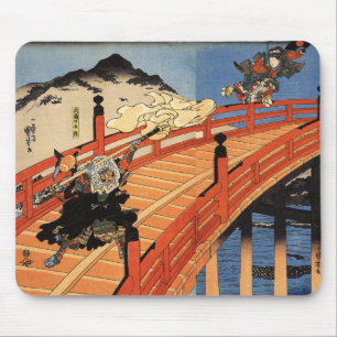 義経と弁慶, 国芳, Yoshitsune u. Benkei, Kuniyoshi, Mousepad