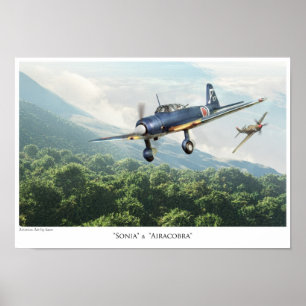 航空芸術ポスター " 三菱 Ki-51 ソニア " Poster