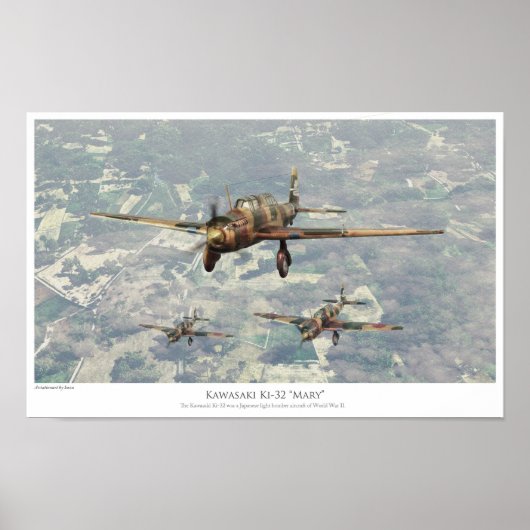 航 空 芸 ス タ"術Ki-32" Poster (Vorne)