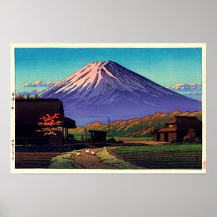 船 の 士, Fuji aus Funatsu, Hasui Kawase. Poster