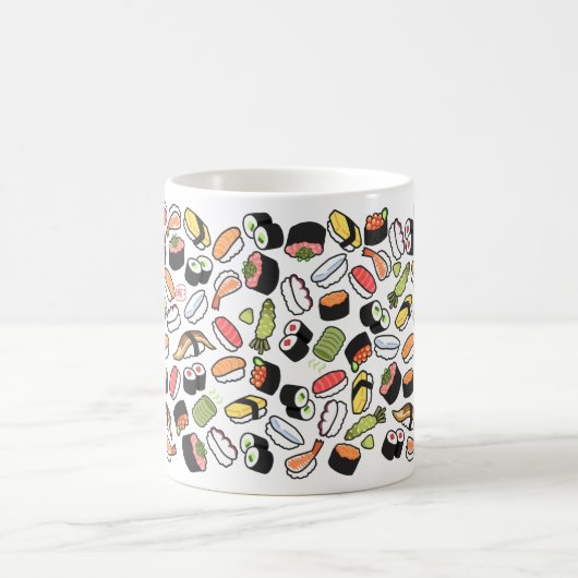 色んな種類の寿司 マグカップ KAFFEETASSE (Mittel)