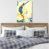 芙 蓉 に い 鳥, 広 Hibiskus und Blue Bird, Hiroshige Leinwanddruck (Insitu (Schlafzimmer))