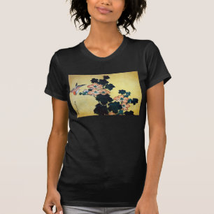 芙 蓉 雀, 北 Hibiskus Mutabilis und Sparrow, Hokusai T-Shirt
