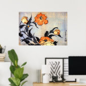芥 子 花, 北 Pupie, Hokusai, Ukiyoeの Poster (Heimbüro)