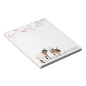 花とかわいい子ヤギのメモ♡ NOTIZBLOCK (angewinkelt)