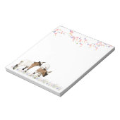 花とかわいい子ヤギのメモ♡ NOTIZBLOCK (Rotiert)