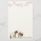 花とかわいい子ヤギ♡ BRIEFPAPIER (Vorderseite)