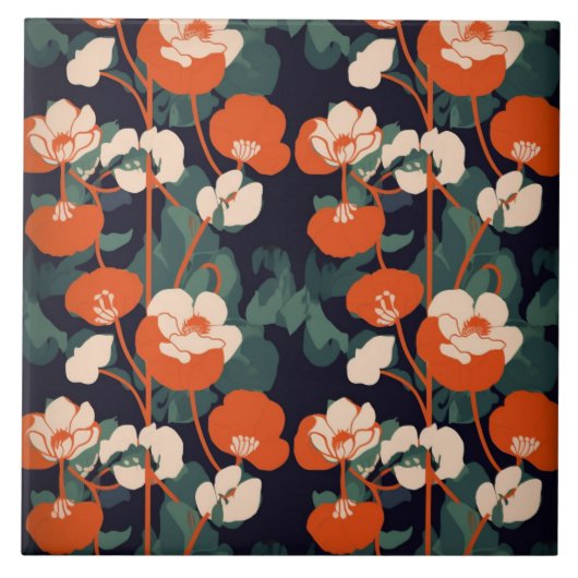 花柄タイル FLIESE (Vorderseite)