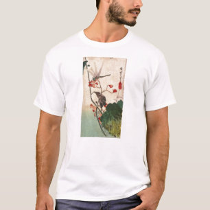 花 に ボ, 広 Dragonfly und Blume, Hiroshige, Ukiyo-ト T-Shirt