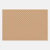 花&チェック(ブラウン) +ギンガムチェック         GESCHENKPAPIER SET (Vorderseite 3)