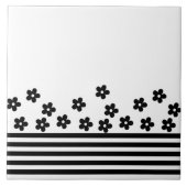 花&ボーダー(ホワイト) FLIESE (Vorderseite)