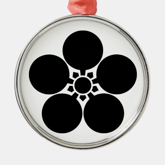 菅 家 梅 鉢 SILBERNES ORNAMENT (Vorne)