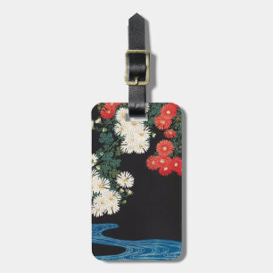 菊に流水, 古邨 Chrysanthemen u. Strom, Koson, Ukiyo-e Gepäckanhänger