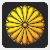 菊の御紋 QUADRATISCHER AUFKLEBER (Vorderseite)