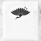 菊鶴 OVALER AUFKLEBER (Tasche)